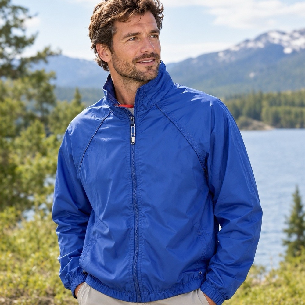 Novara Blue Cycling Windbreaker Jacket Outdoors Athletic Vented Comfort XL